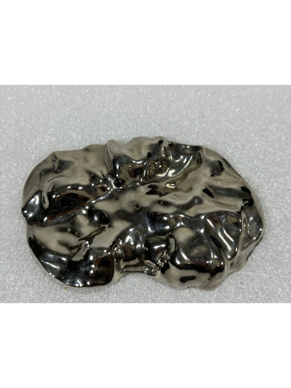 Vintage Charmant Belts Inc ~ Modernist Chunky Silver Tone Clip Belt Buckle